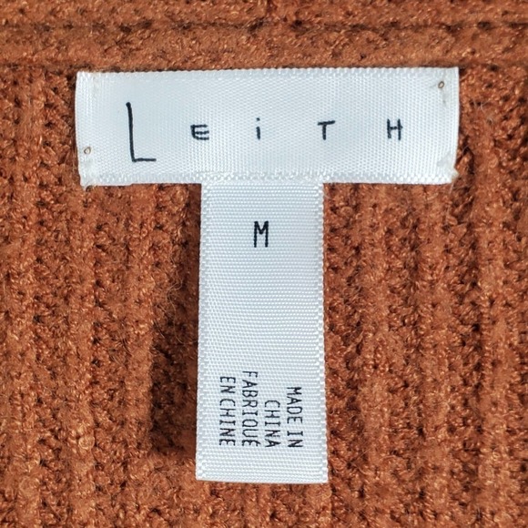 Leith Open Front Dolman Sleeve Cardigan Burnt Orange Size Medium - Picture 6 of 10